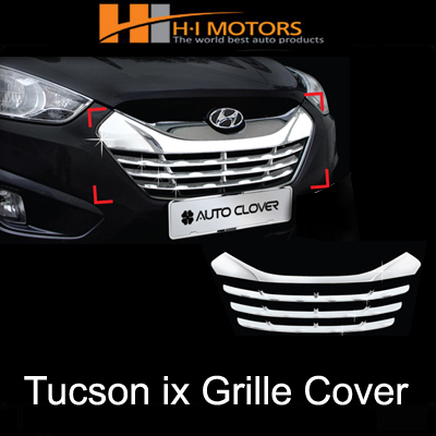 [ Tucson ix35 (2010~2011) auto parts ] Chrome Radiator Grill Cover Made in Korea